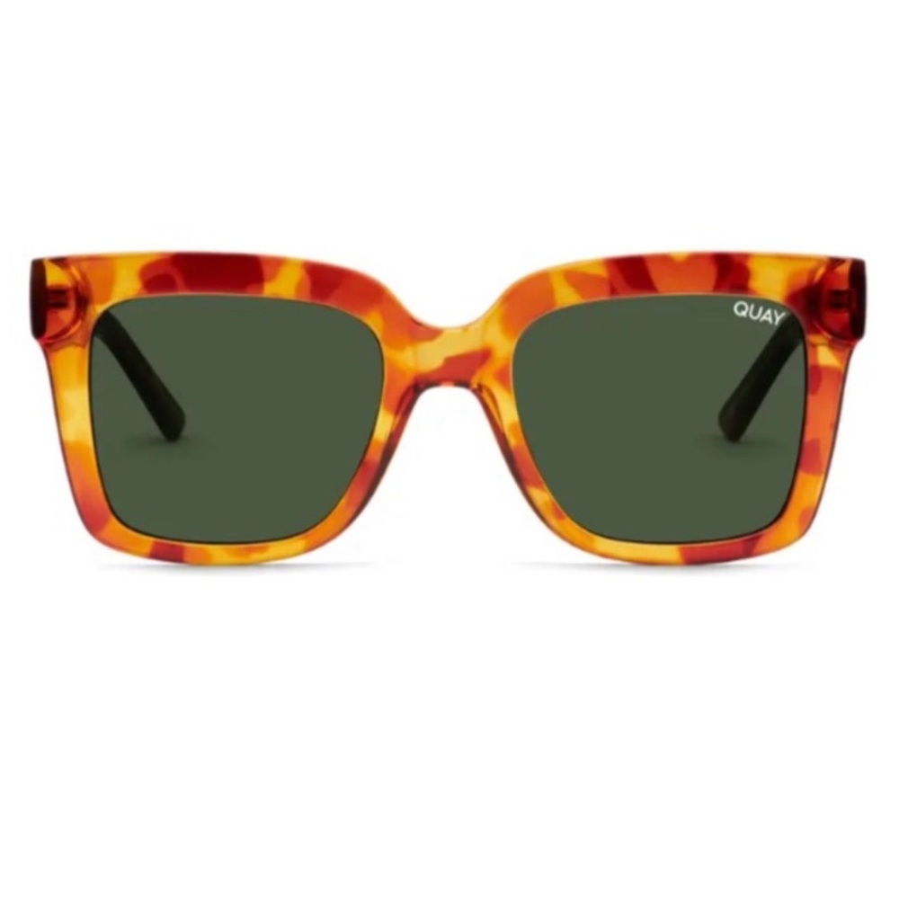 QUAY Australia Icy NEW Orange Tortoise Square Frame Sunglasses NEW